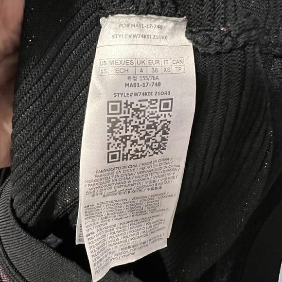 Guess dark pink sparkle ‎ and black fitted dress size XS - Picture 4 of 5